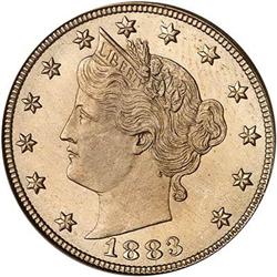 1883 Liberty Nickel. With CENTS PCGS MS66