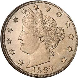 1887 Liberty Nickel NGC MS65