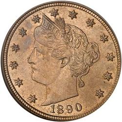 1890 Liberty Nickel NGC MS65