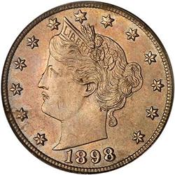 1898 Liberty Nickel PCGS MS66