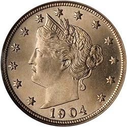 1904 Liberty 5C NGC MS64