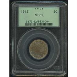 1912 Liberty Nickel PCGS MS62