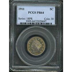 1911 Liberty Nickel PCGS PR64
