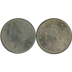 Lot of 2 Barber Nickels