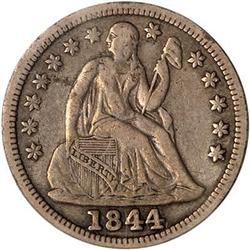 1844 Liberty Seated Dime PCGS XF40