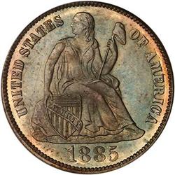 1885 Liberty Seated Dime PCGS PR66
