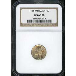 1916 Mercury 10c NGC MS65FB