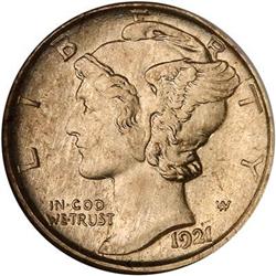 1921-D Mercury 10C NGC MS66
