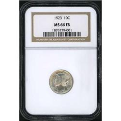 1923 Mercury Dime NGC MS66 FB