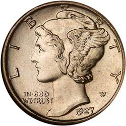 1927-D Mercury Dime NGC MS66 FB