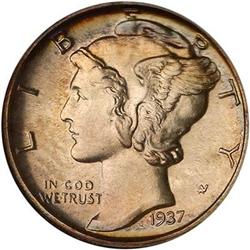 1937 Mercury 10C NGC PF68