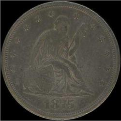 1875-CC Twenty Cents RAW