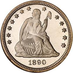 1890 Liberty Seated 25C NGC PF67 UCAM