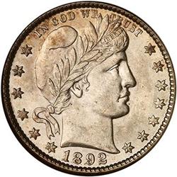 1892-O Barber Quarter Dollar NGC MS63