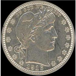 1916-D Barber Quarter Dollar RAW