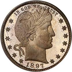 1897 Barber Quarter Dollar PCGS PR66 CAM