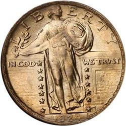 1924 Liberty Standing Quarter Dollar NGC MS68