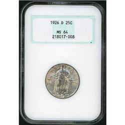 1926-D Liberty Standing Quarter Dollar NGC MS64