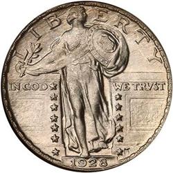 1928 Liberty Standing 25C NGC MS67 FH