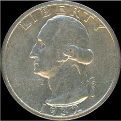 1932-S Washington Quarter Dollar RAW
