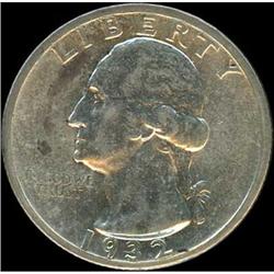 1932-S Washington Quarter Dollar RAW