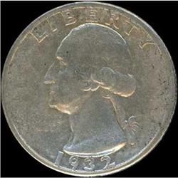 1932-S Washington Quarter Dollar RAW