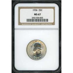 1936 Washington 25C NGC MS67