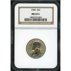 1940 Washington 25C NGC MS67 Star