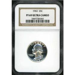 1963 Washington 25C NGC PF69 UCAM