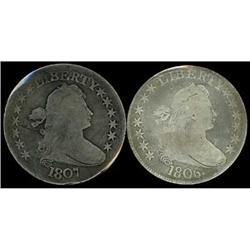 1807 Capped Bust Half Dollar. Large stars PCGS AU53