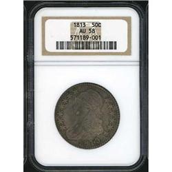 1812 Capped Bust Half Dollar O-105, R-1 NGC AU58