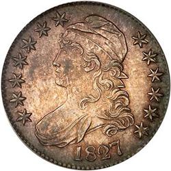 1827 Capped Bust Half Dollar. Sq. base 2 PCGS MS62