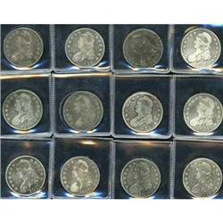 Set of Twelve 1819-1827 Capped Bust 50C RAW