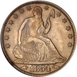 1854-O 50C Arrows NGC MS65
