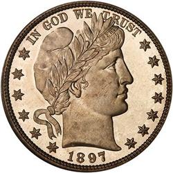 1897 Barber 50C PCGS PF66 DCAM