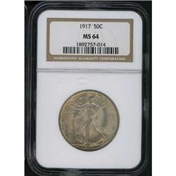 1917 50c NGC MS64