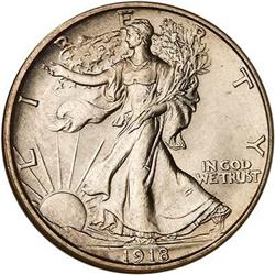 1918 Liberty Walking Half Dollar NGC MS64