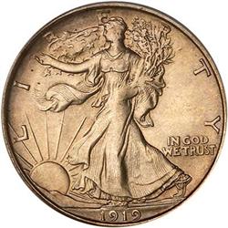 1919-D Liberty Walking Half Dollar PCGS MS62