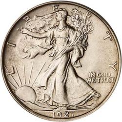 1921 Liberty Walking Half Dollar PCGS MS63