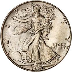 1936-D Liberty Walking Half Dollar PCGS MS65
