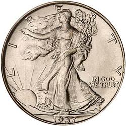 1937 Liberty Walking 50C NGC MS66