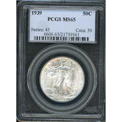 1939 Liberty Walking Half Dollar PCGS MS65