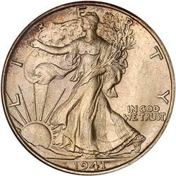 1941-D Liberty Walking Half Dollar NGC MS66