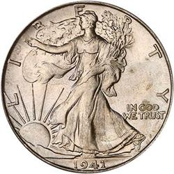 1941-S Liberty Walking Half Dollar PCGS MS66
