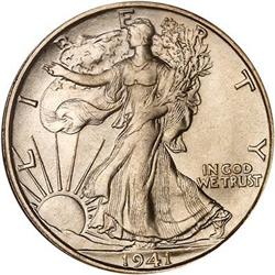 1941-S Liberty Walking Half Dollar NGC MS65