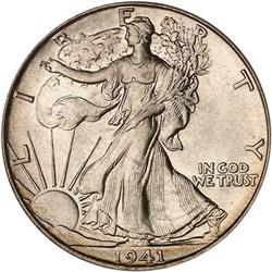 1941-S Liberty Walking Half Dollar PCGS MS65