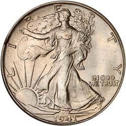 1941-S Liberty Walking Half Dollar NGC MS65