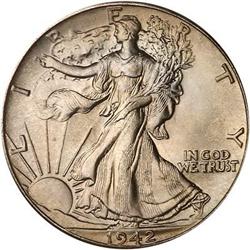 1942 Liberty Walking 50C NGC MS67
