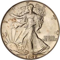 1942-D Liberty Walking Half Dollar PCGS MS67