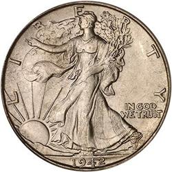 1942-S Liberty Walking Half Dollar PCGS MS65